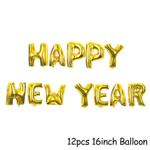 1set Happy New Year Banner and Balloons 2020 Photo Frame New Year Eve Party Decoration Navidad Merry Christmas Decor Supplies