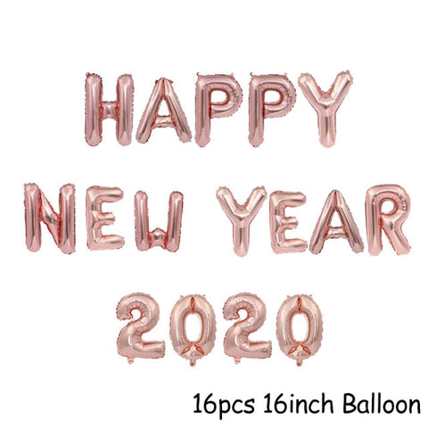 1set Happy New Year Banner and Balloons 2020 Photo Frame New Year Eve Party Decoration Navidad Merry Christmas Decor Supplies