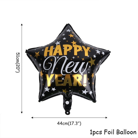 1set Happy New Year Banner and Balloons 2020 Photo Frame New Year Eve Party Decoration Navidad Merry Christmas Decor Supplies