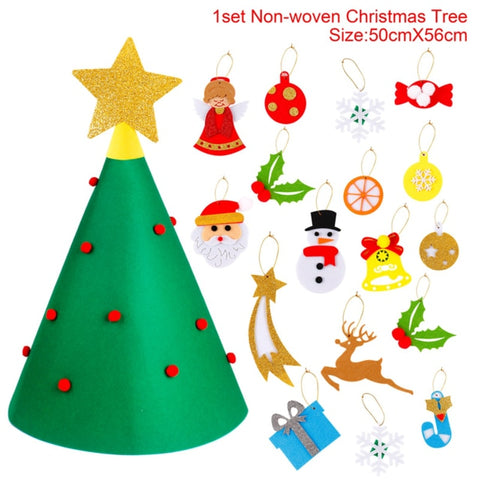 New Year Gifts Kids DIY Felt Christmas Tree Decorations Christmas Gifts For 2019 New Year's Door Wall Hanging Ornaments Navidad