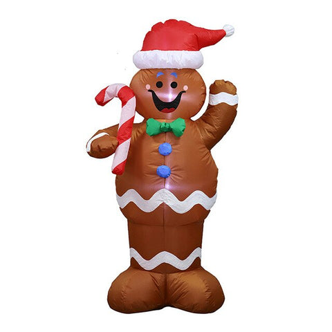 1.8/2.4M Inflatable Santa Claus Christmas Gingerbread Man Snow Man Outdoors Ornaments Home Garden Yard New Year Party Decor