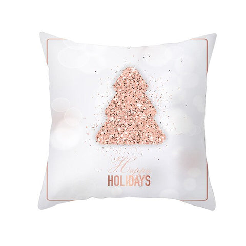 Christmas Decor for Home Happy New Year Decor 45x45cm Material Jeanette Snowflake Cushion Cover Wholesale 2019 Navidad Xmas Gift