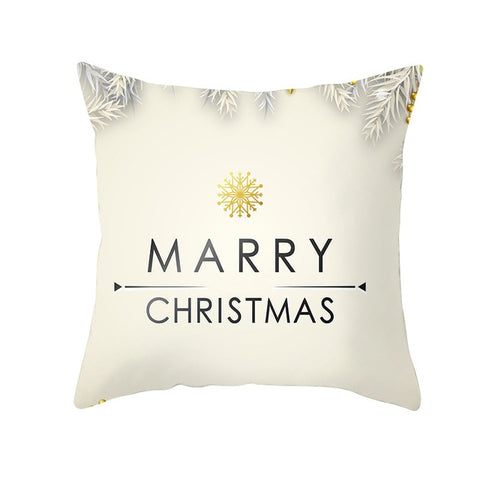 Christmas Decor for Home Happy New Year Decor 45x45cm Material Jeanette Snowflake Cushion Cover Wholesale 2019 Navidad Xmas Gift