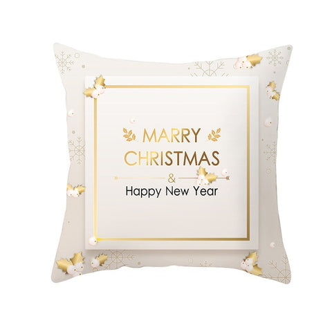 Christmas Decor for Home Happy New Year Decor 45x45cm Material Jeanette Snowflake Cushion Cover Wholesale 2019 Navidad Xmas Gift