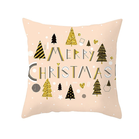 Christmas Decor for Home Happy New Year Decor 45x45cm Material Jeanette Snowflake Cushion Cover Wholesale 2019 Navidad Xmas Gift