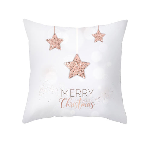 Christmas Decor for Home Happy New Year Decor 45x45cm Material Jeanette Snowflake Cushion Cover Wholesale 2019 Navidad Xmas Gift