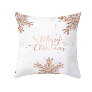 Christmas Decor for Home Happy New Year Decor 45x45cm Material Jeanette Snowflake Cushion Cover Wholesale 2019 Navidad Xmas Gift