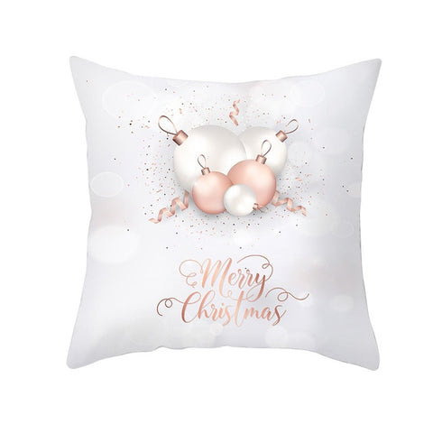 Christmas Decor for Home Happy New Year Decor 45x45cm Material Jeanette Snowflake Cushion Cover Wholesale 2019 Navidad Xmas Gift