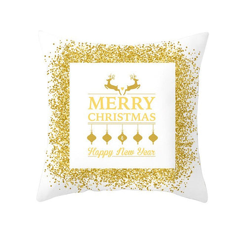 Christmas Decor for Home Happy New Year Decor 45x45cm Material Jeanette Snowflake Cushion Cover Wholesale 2019 Navidad Xmas Gift