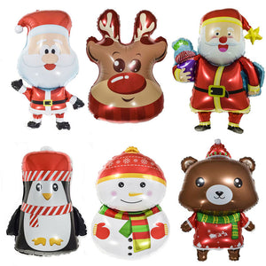 Christmas Foil Balloons Santa Claus Ballon Snowman Globos Xmas Deer Penguin Balloon Christmas Decorations for Home New Years