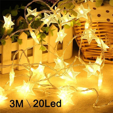 2m 5m Copper Wire LED String Lights Merry Christmas Party Decorations For Home Ornaments Tree Santa Claus 2020 Happy New Year