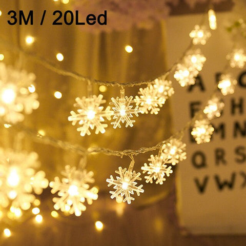 2m 5m Copper Wire LED String Lights Merry Christmas Party Decorations For Home Ornaments Tree Santa Claus 2020 Happy New Year