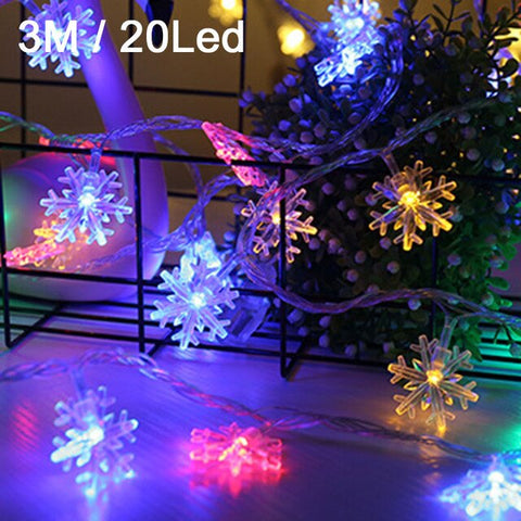 2m 5m Copper Wire LED String Lights Merry Christmas Party Decorations For Home Ornaments Tree Santa Claus 2020 Happy New Year