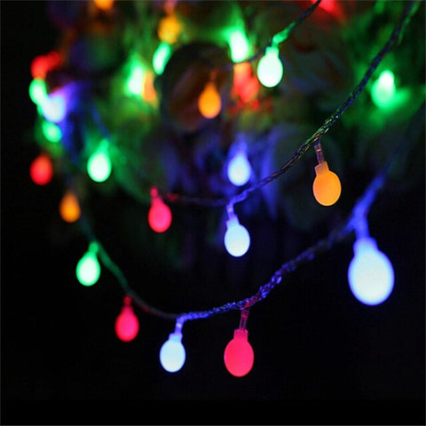 SICCSAEE 2019 New 1.5/2/3/4/5/10M LED Holiday Fairy Garland Ball String Lights Globe Wedding Home Decoration Battery Rope Lights