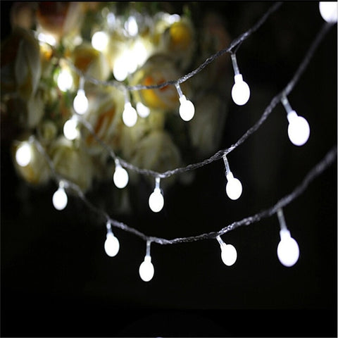 SICCSAEE 2019 New 1.5/2/3/4/5/10M LED Holiday Fairy Garland Ball String Lights Globe Wedding Home Decoration Battery Rope Lights