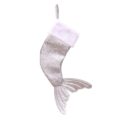 50x17cm Christmas Stockings Mermaid Socks Holders Gifts Sequins Christmas Tree Decorations New Year Kids Holders Gifts Stocking