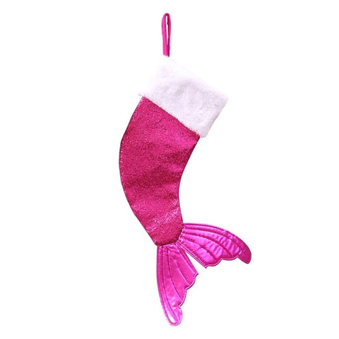 50x17cm Christmas Stockings Mermaid Socks Holders Gifts Sequins Christmas Tree Decorations New Year Kids Holders Gifts Stocking