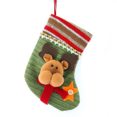 Snowman Stocking Socks Xmas Tree Ornaments Christmas Stockings New Year Gift Holder Christmas Gift Bags Pet Dog Cat