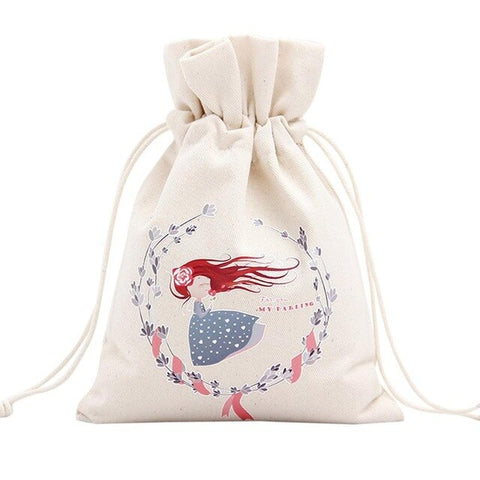16x23.5cm Christmas Sacks Candy Bags Canvas Santa Sacks Xmas Gift Stocking Bag Christmas New Year Decorations For Home