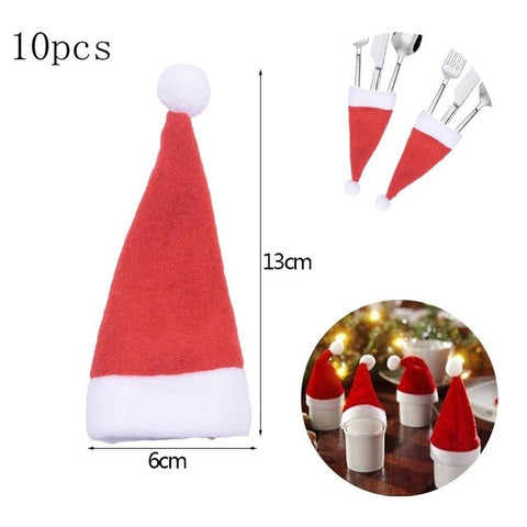 Christmas  Santa Claus Wine Bottle Cover Dress Decorations for Home New Year Snowman Stocking Gift Holders Xmas Navidad Decor