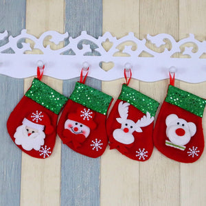 1pc Christmas Stocking Chrismas Decoration Sock for Home Christmas Tree Ornaments Gift Holders For Kids New Year Gift Bags