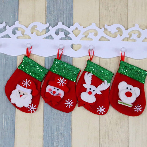 1pc Christmas Stocking Chrismas Decoration Sock for Home Christmas Tree Ornaments Gift Holders For Kids New Year Gift Bags