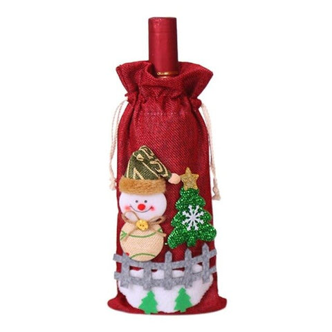 Christmas Decorations for Home Santa Claus Wine Bottle Cover Snowman Stocking Gift Holders Xmas Navidad Decor New Year