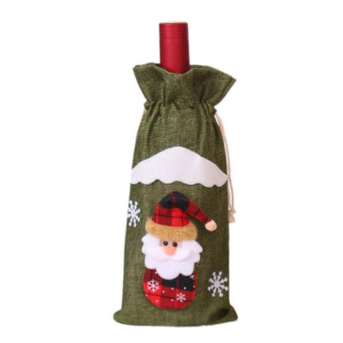 Christmas Decorations for Home Santa Claus Wine Bottle Cover Snowman Stocking Gift Holders Xmas Navidad Decor New Year