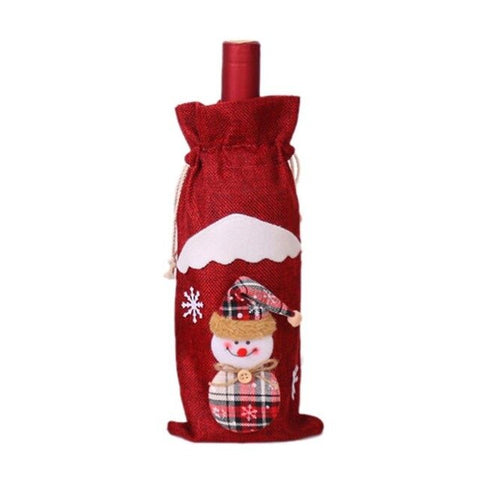 Christmas Decorations for Home Santa Claus Wine Bottle Cover Snowman Stocking Gift Holders Xmas Navidad Decor New Year