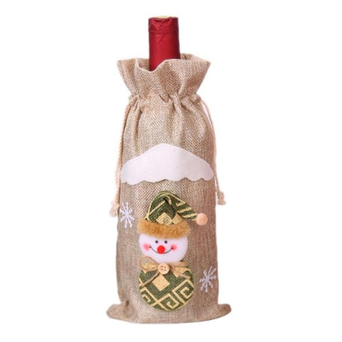 Christmas Decorations for Home Santa Claus Wine Bottle Cover Snowman Stocking Gift Holders Xmas Navidad Decor New Year