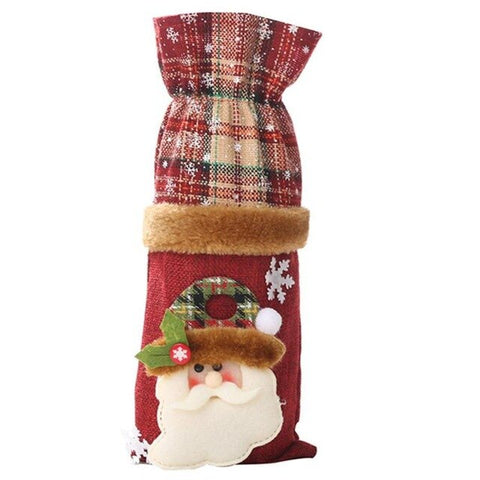 Christmas Decorations for Home Santa Claus Wine Bottle Cover Snowman Stocking Gift Holders Xmas Navidad Decor New Year