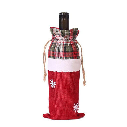 Christmas Decorations for Home Santa Claus Wine Bottle Cover Snowman Stocking Gift Holders Xmas Navidad Decor New Year