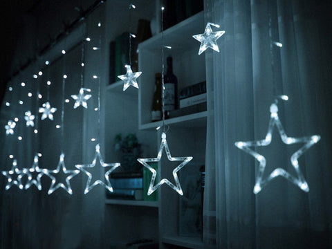 Star lamp Christmas leds curtain LED String 220V Fairy light For New Year lampjes slinger indoor  holidays EU plug