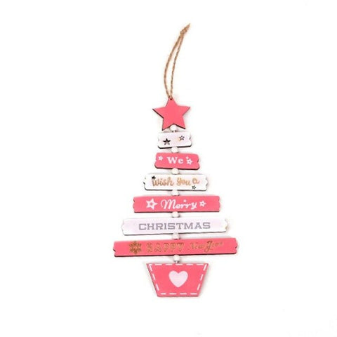 44 Styles Natural Wooden Christmas Tree Pendant Xmas Navidad Ornaments DIY Craft New Year Gifts Christmas Decoration for Home