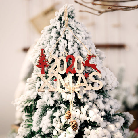 44 Styles Natural Wooden Christmas Tree Pendant Xmas Navidad Ornaments DIY Craft New Year Gifts Christmas Decoration for Home