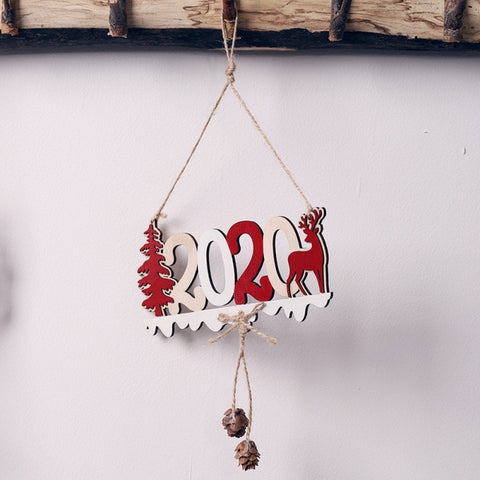 44 Styles Natural Wooden Christmas Tree Pendant Xmas Navidad Ornaments DIY Craft New Year Gifts Christmas Decoration for Home