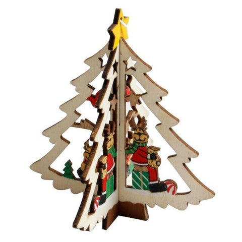 44 Styles Natural Wooden Christmas Tree Pendant Xmas Navidad Ornaments DIY Craft New Year Gifts Christmas Decoration for Home