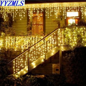 Hot 4.5m Droop 0.3-0.5m New year Led Christmas Lights Decoration 220V EU Plug Waterproof For Home Energy saving