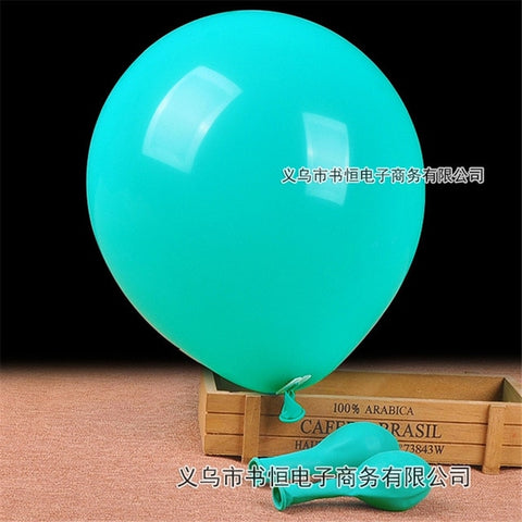 Turquoise Thick 10pcs 12inch Thick 2.2g Wedding Decorations Latex Balloon Happy Birthday Party Ballon Inflatable Helium Supplies