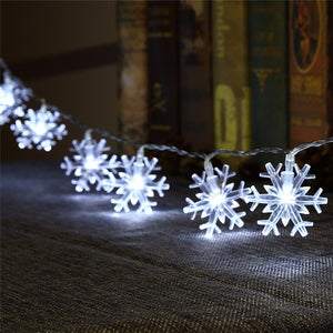 Snowflake 4M 20Led String Light Winter Gift Fairy Lantern Holiday Wedding Garden Party Christmas New Year Decor Kid's Love