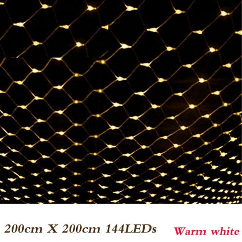 3mx2m 200 Led 220V super bright net mesh string light xmas christmas light new year garden Lawn wedding holiday lighting