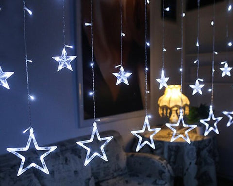 Christmas Garland Romantic Fairy Star Led String Light Warm white 4M EU Plug AC 220V Light For Wedding Party Holiday New Year