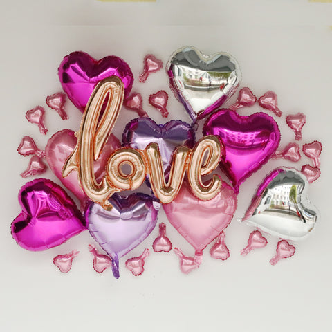 30pcs/lot Wedding Decoration Balloons Lot Aluminium Foil Ballon Birthday Party Decorations Adult Valentine's Day Party Supplies