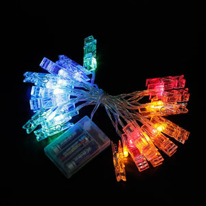 1.5M 3M 6M Photo Clip Holder LED String lights Battery Powered LED Garland Decors for New Year Christmas Wedding Birthday Party